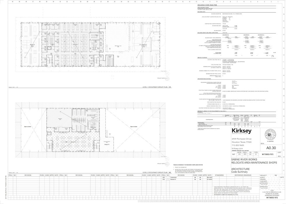 dupont maintenance building drawing set : gregg kalba aia portfolio